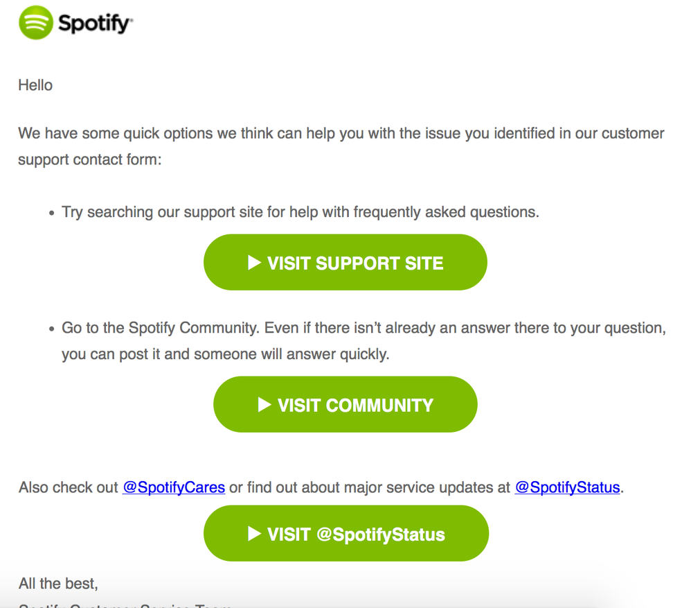 spotify customer service