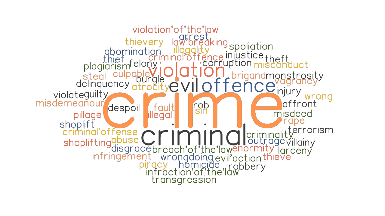 synonym for crime