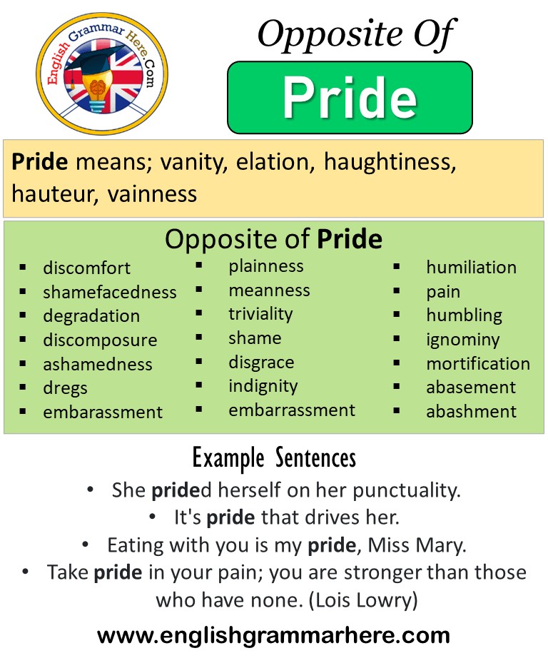 antonym pride