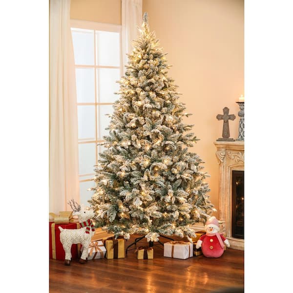 7 foot flocked christmas tree