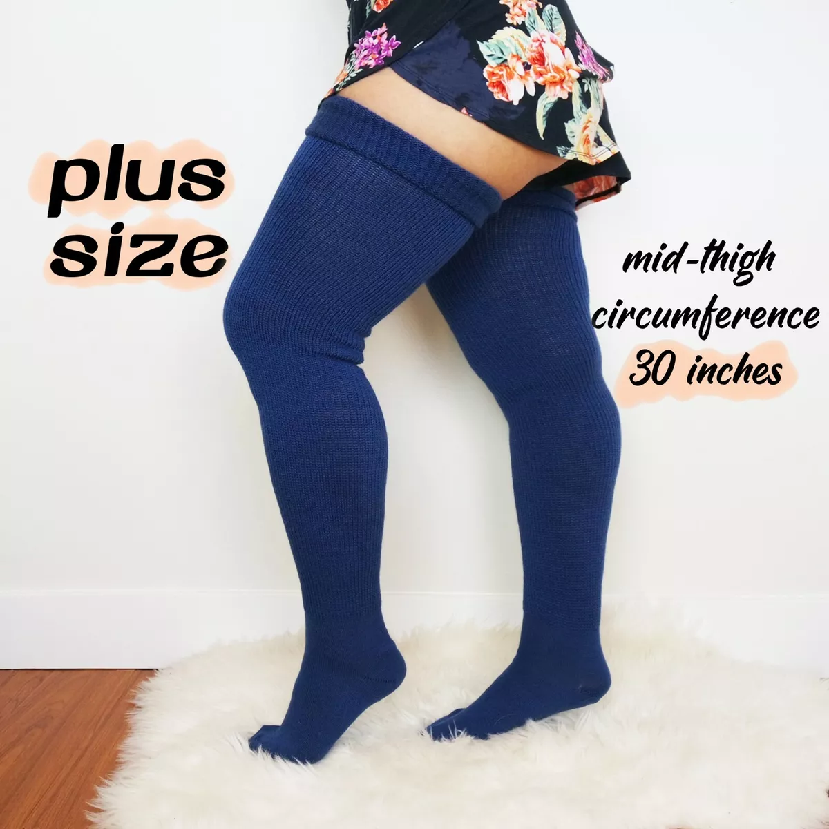 plus size thigh high socks