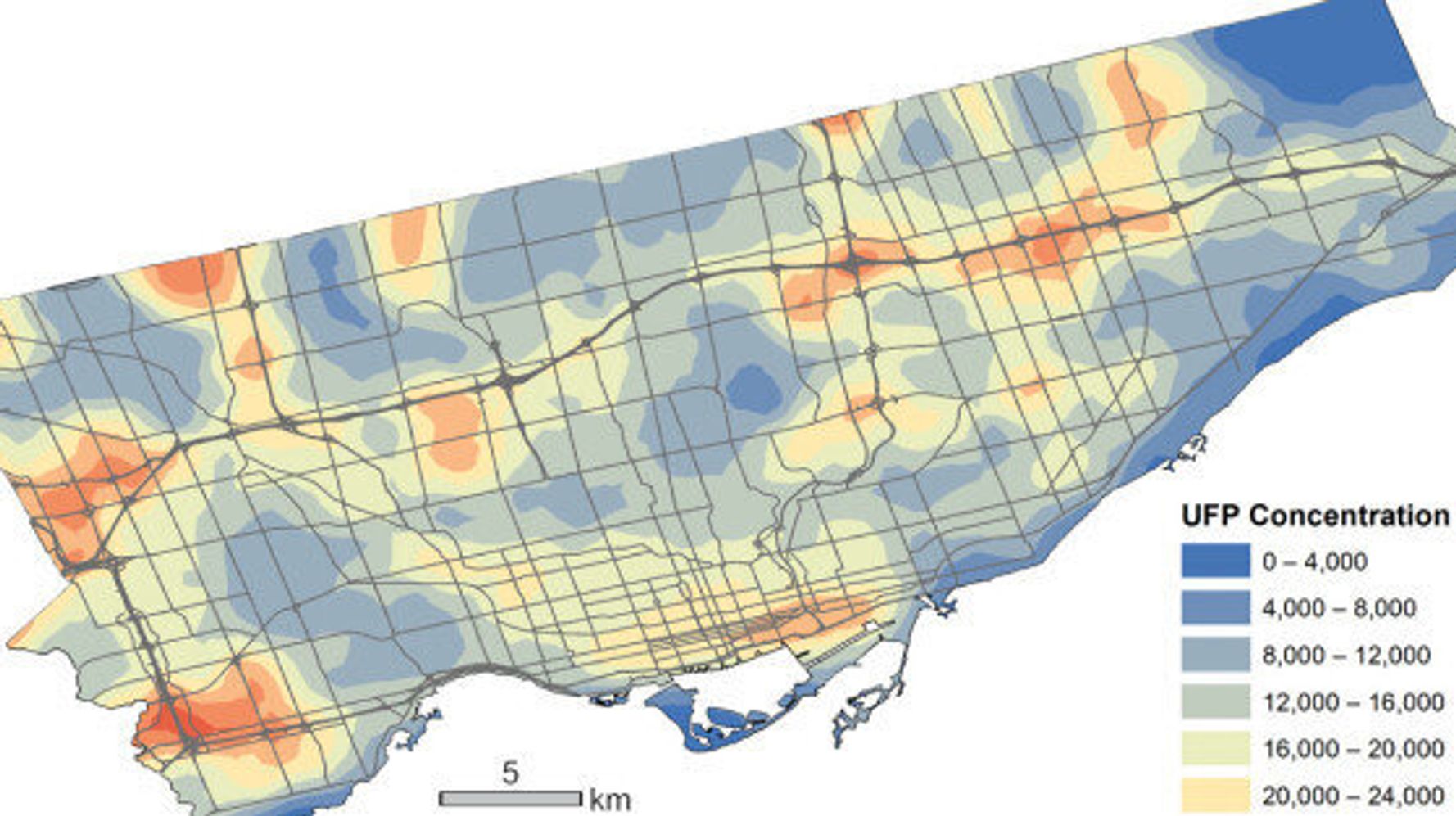 toronto air pollution map