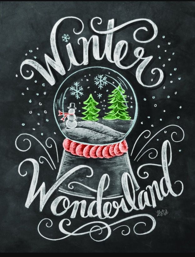 xmas chalkboard art