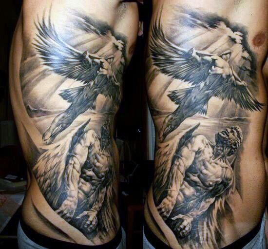 angel tattoo male