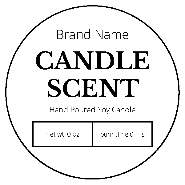 candle labels templates