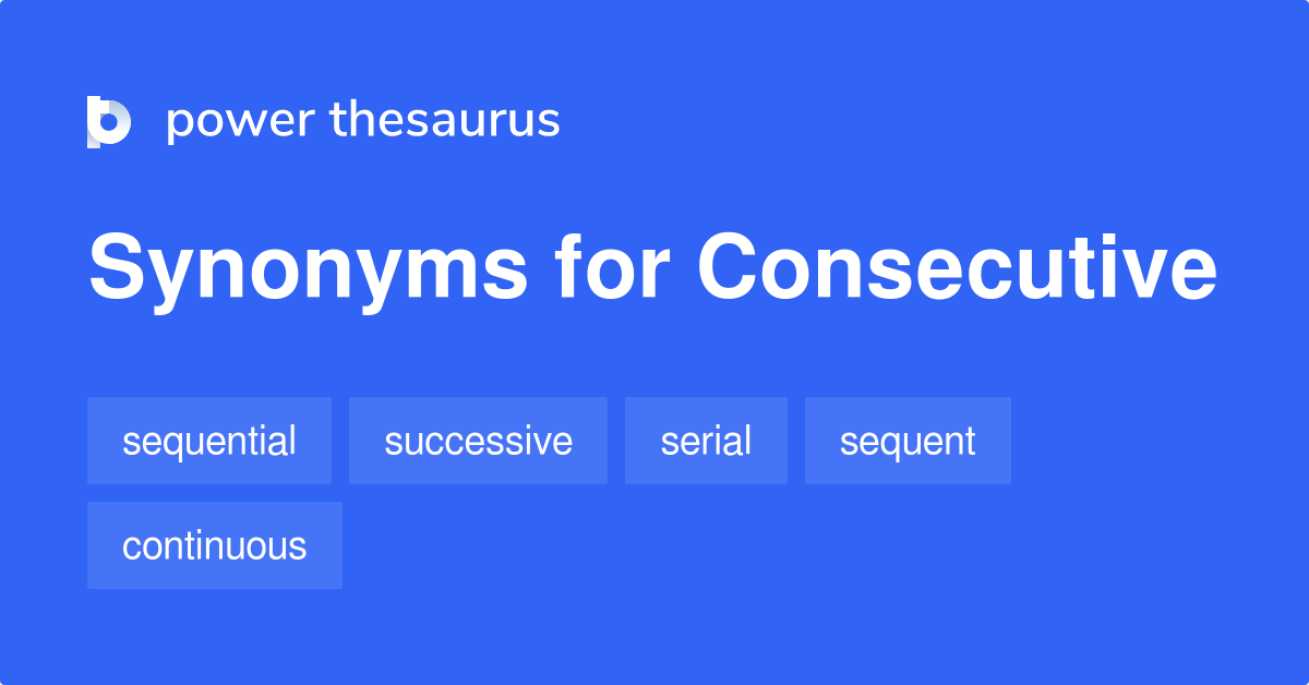 consecutive thesaurus