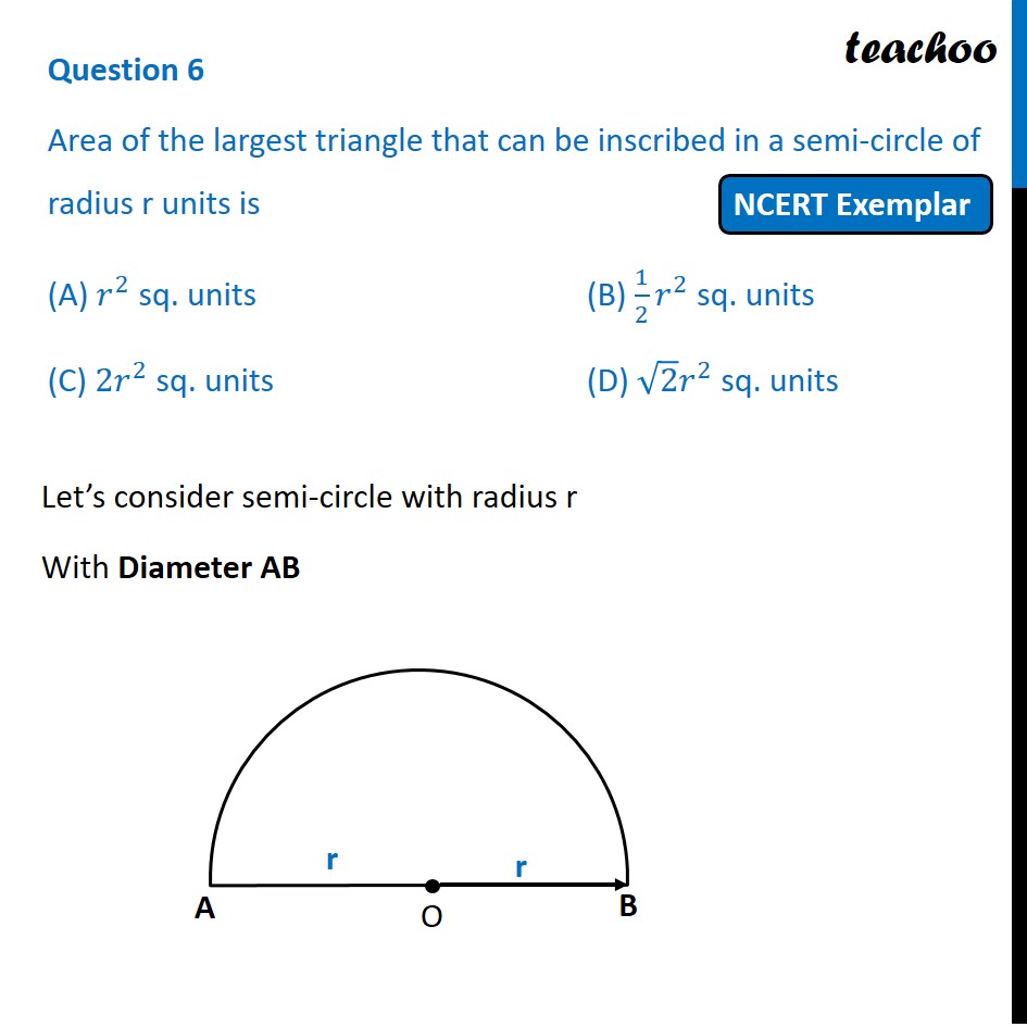 the area of the largest triangle that can be inscribed