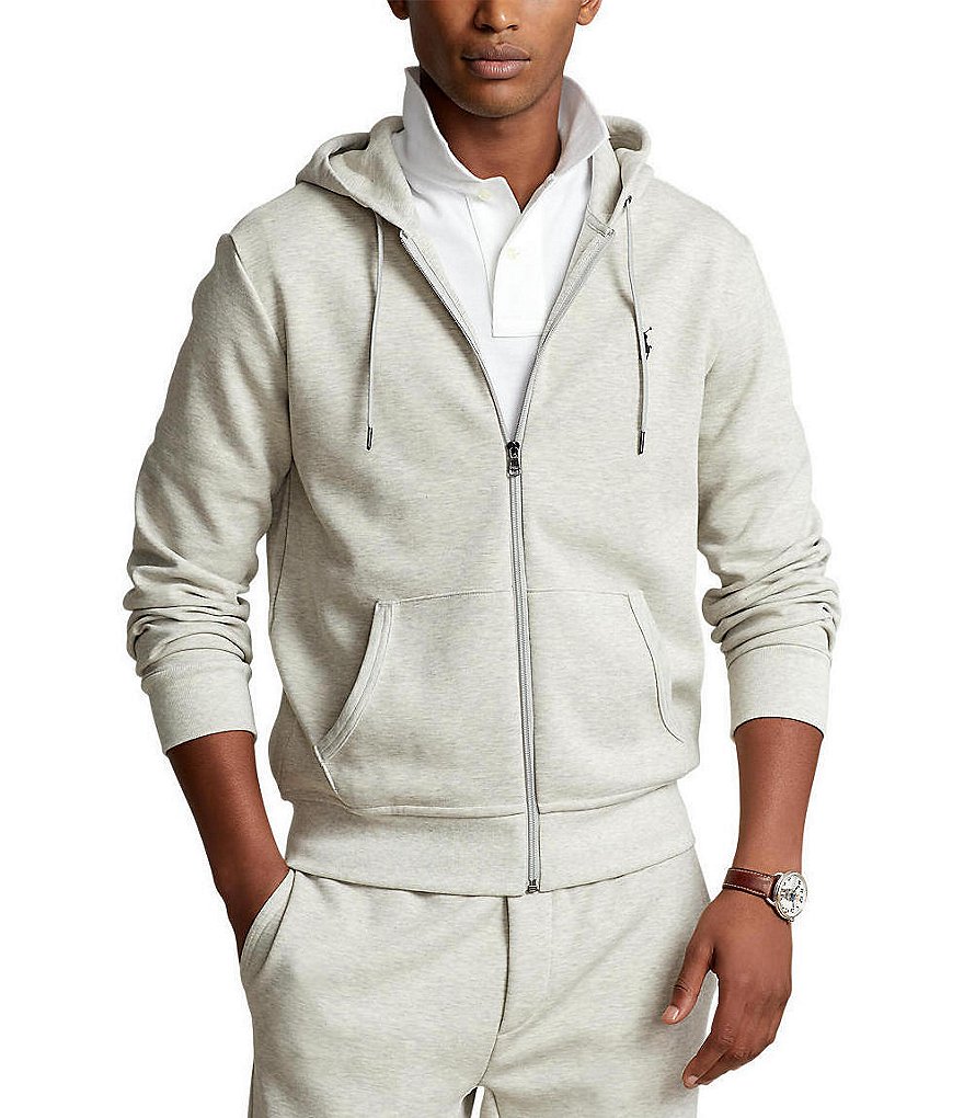 double knit full zip hoodie