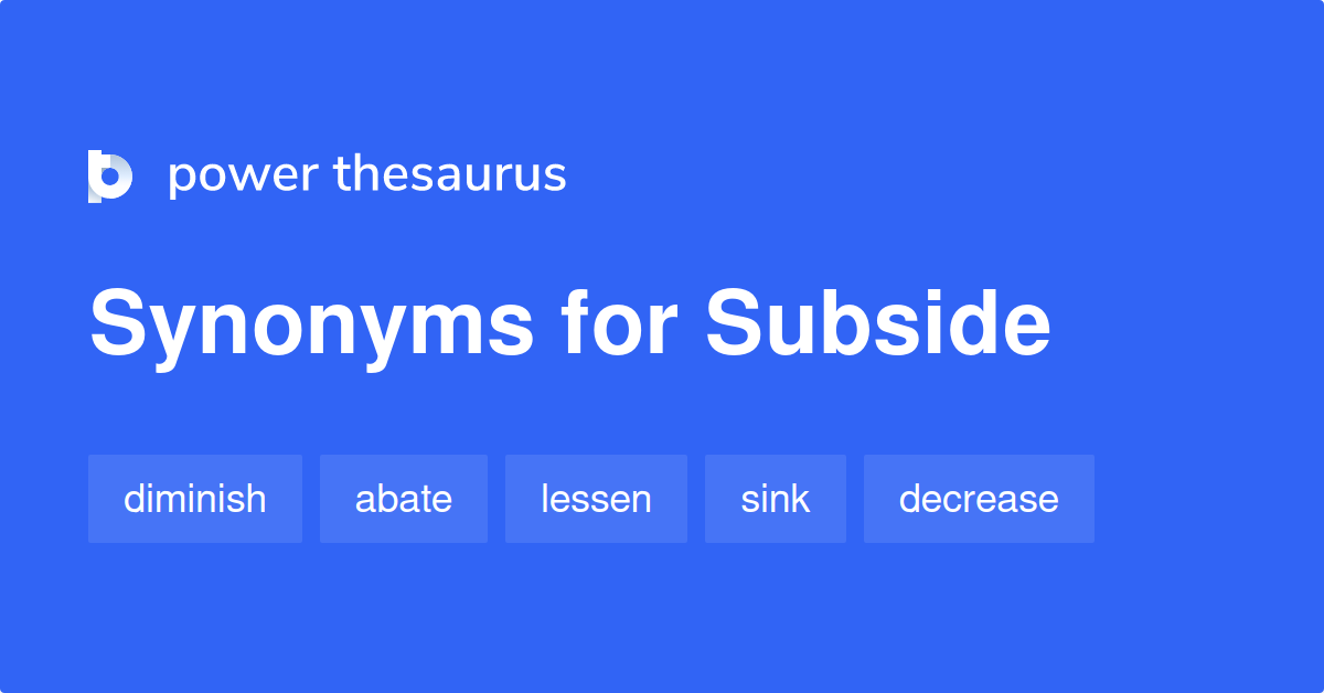 subside synonym