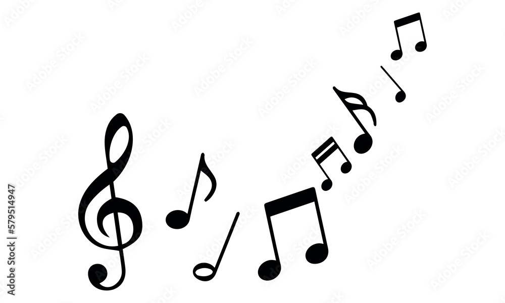 music notes vector