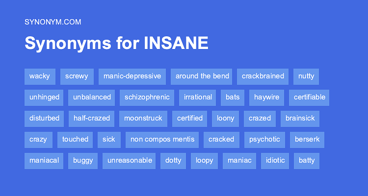 insanity synonyms