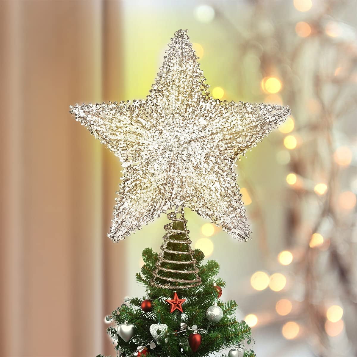 sparkling tree topper