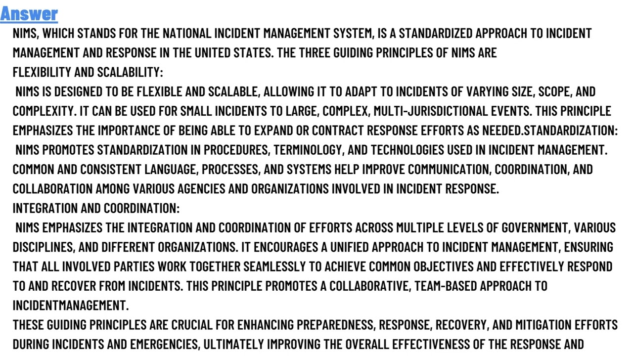 nims guiding principles