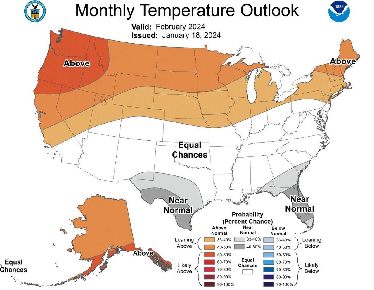 weather forecast for the month of february