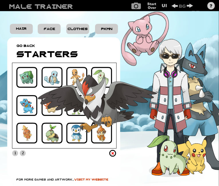 pokemon trainer creator game