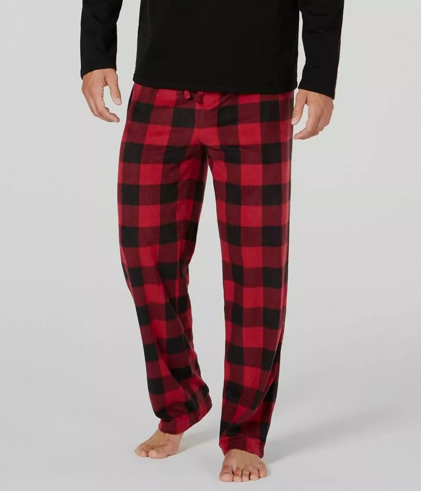 mens red plaid pajama pants