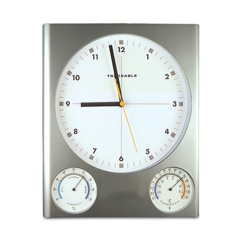 wall clock with temperature