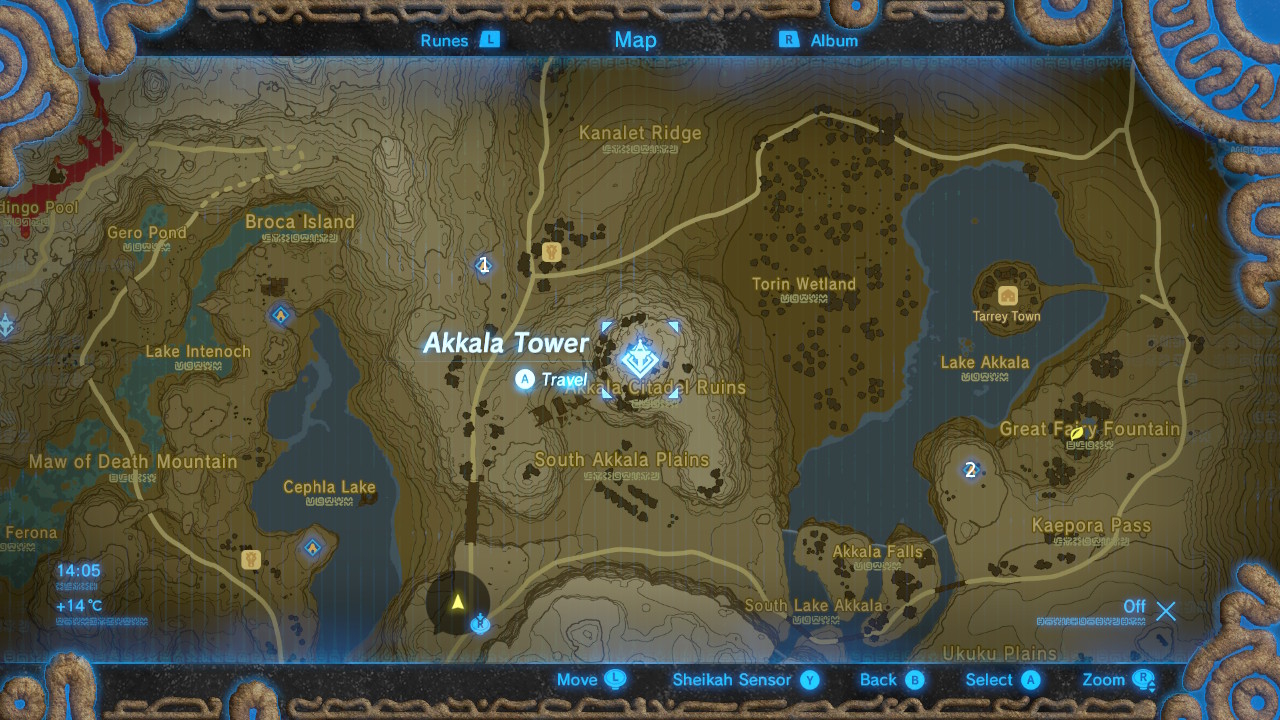 akkala tower eye location