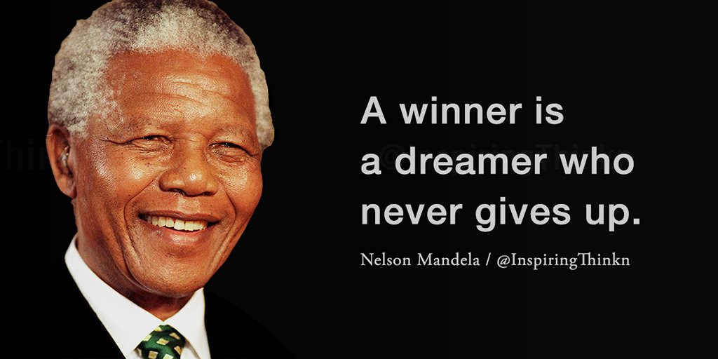 a winner is a dreamer who never gives up