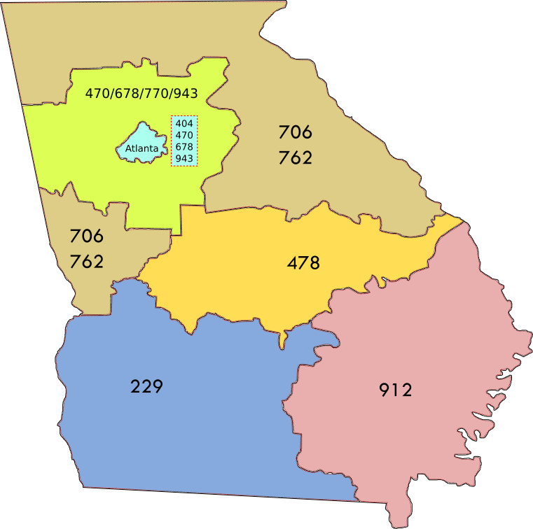 zip code for area code 770