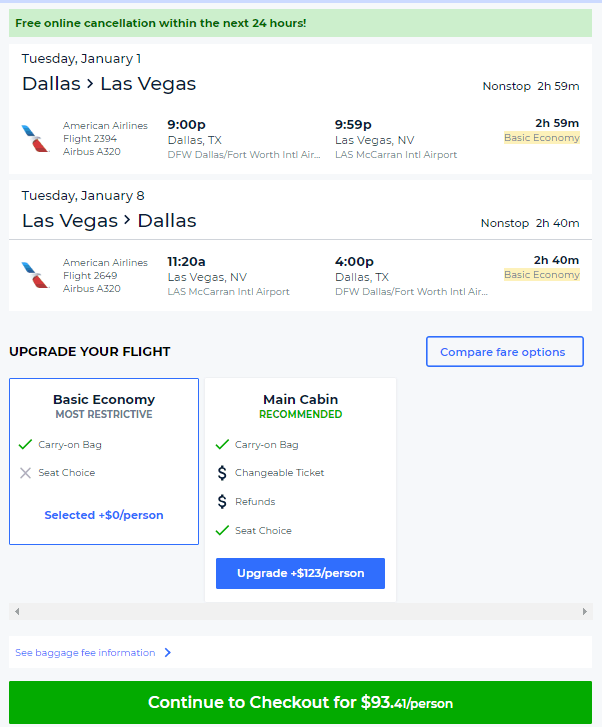 cheap flights from dallas to las vegas