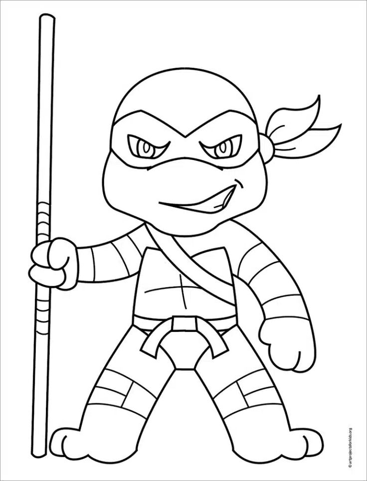 ninja turtle colouring in