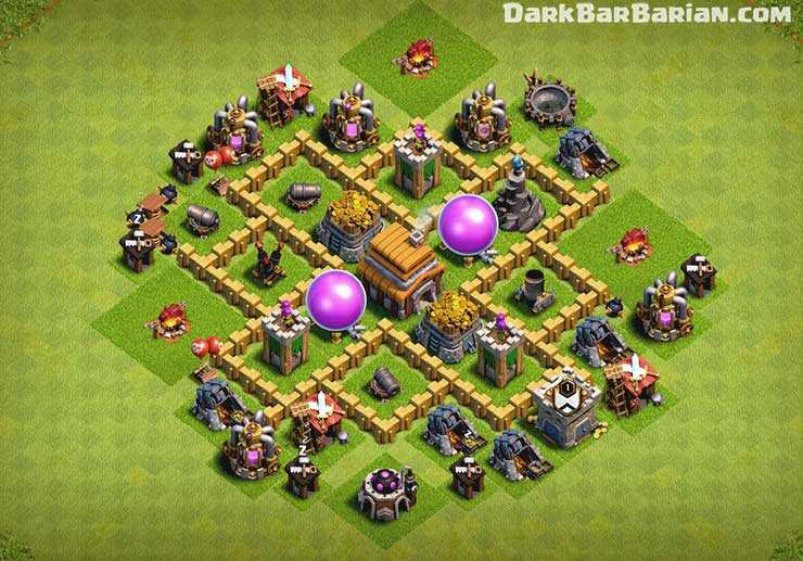 coc town hall 5 base