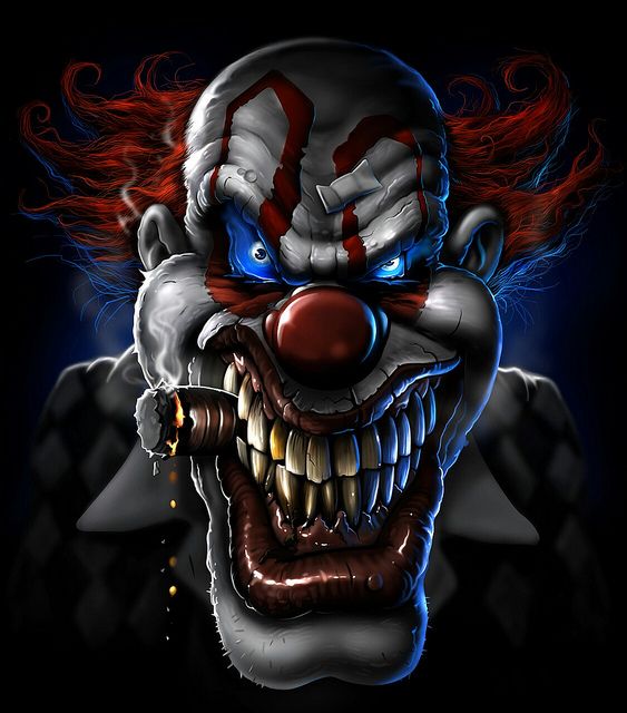 scary clown pictures