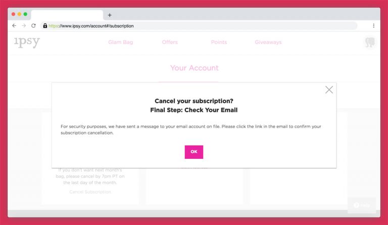 how to cancel ipsy membership