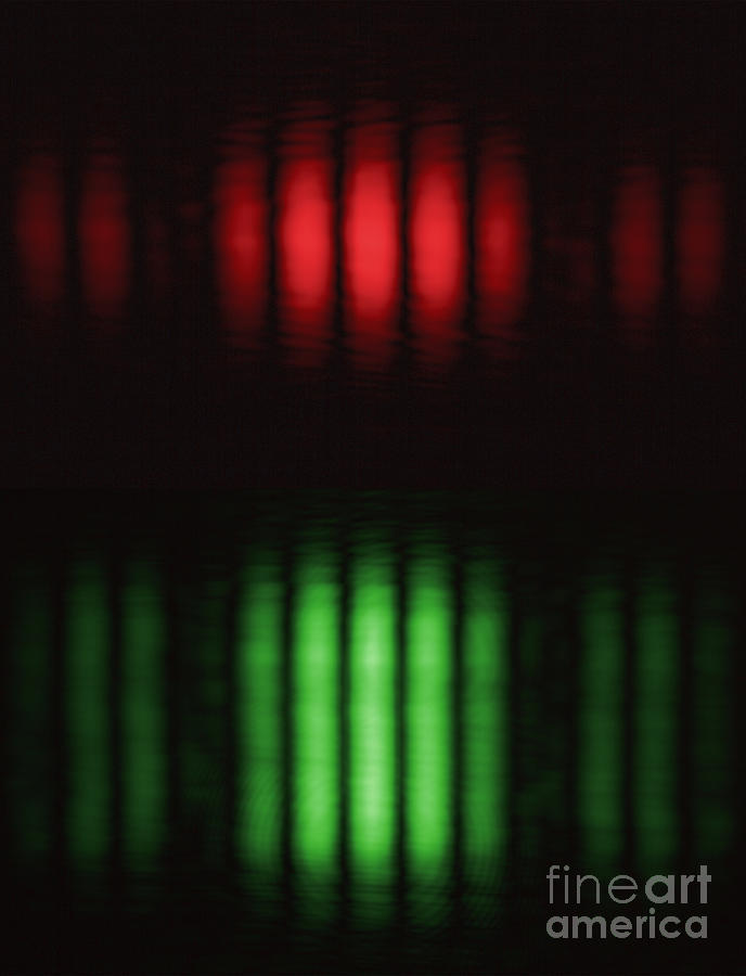 in a double slit experiment green light