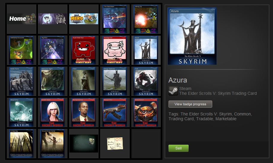 steam collector cards