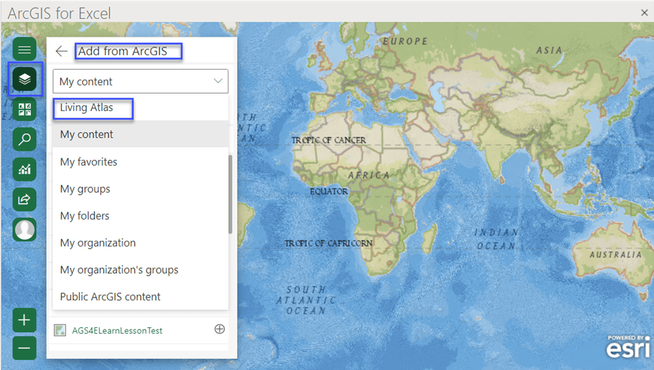 esri maps for excel