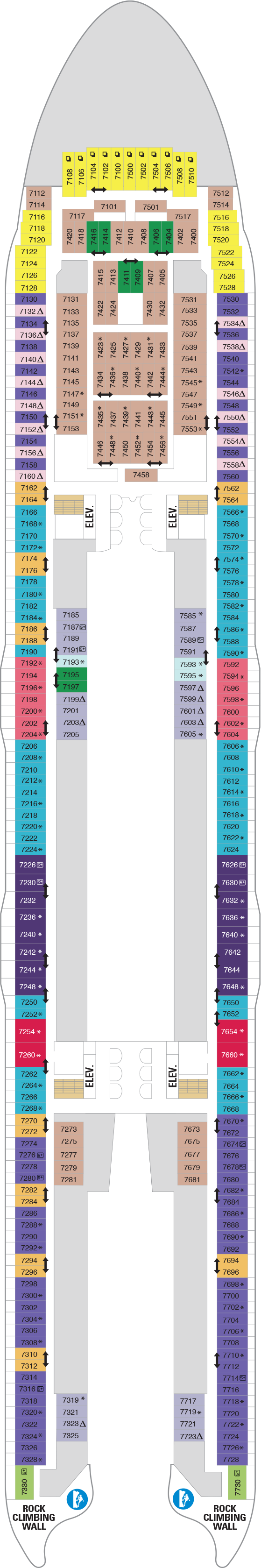 oasis of the seas stateroom map