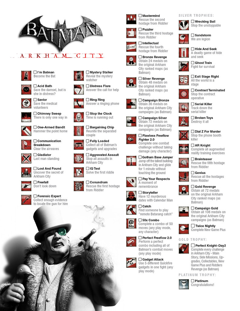 batman arkham city trophy guide