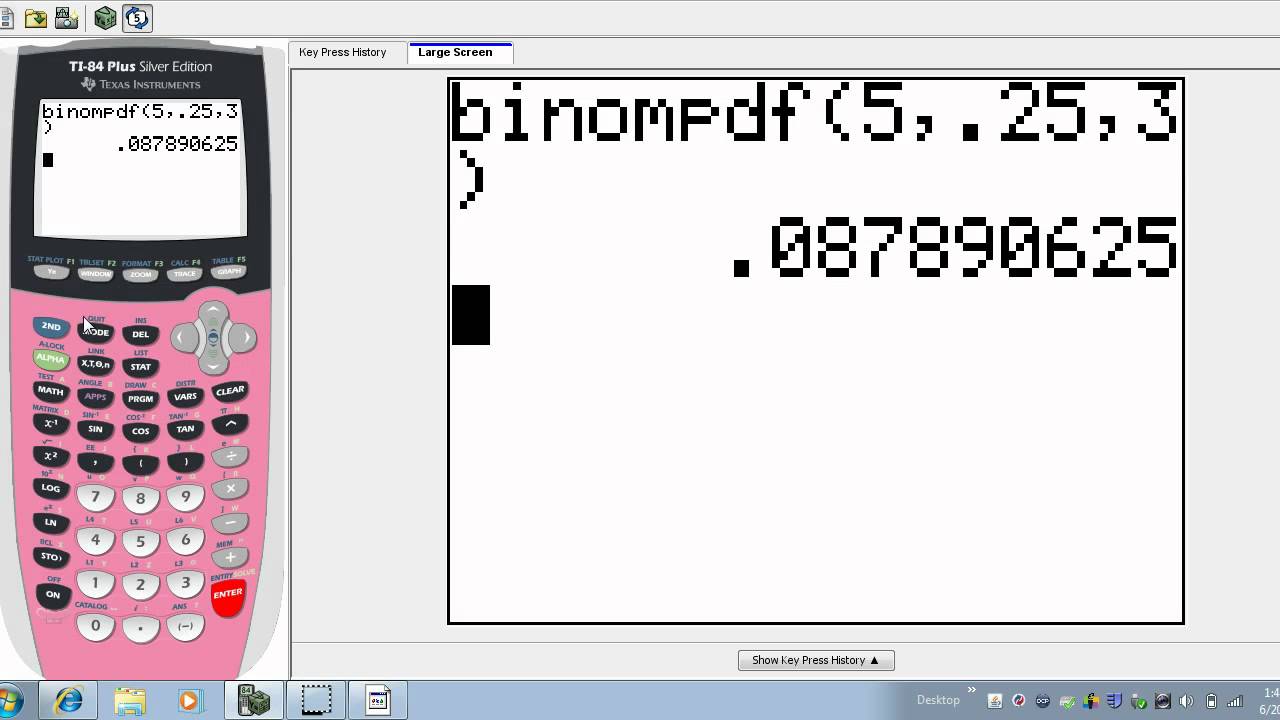 how to do binomial distribution on ti 84