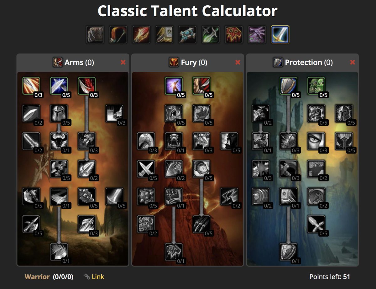 classic talent calculator