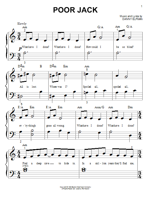 piano sheet music nightmare before christmas