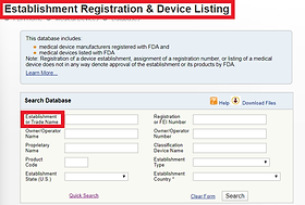 fda establishment database