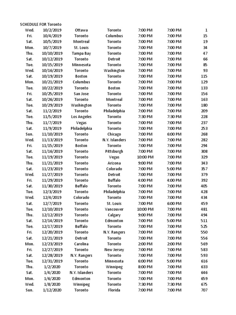 maple leafs schedule pdf