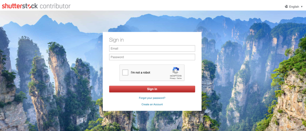 contributor shutterstock login