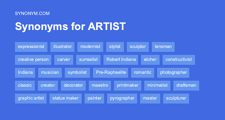 artist synonyms in english