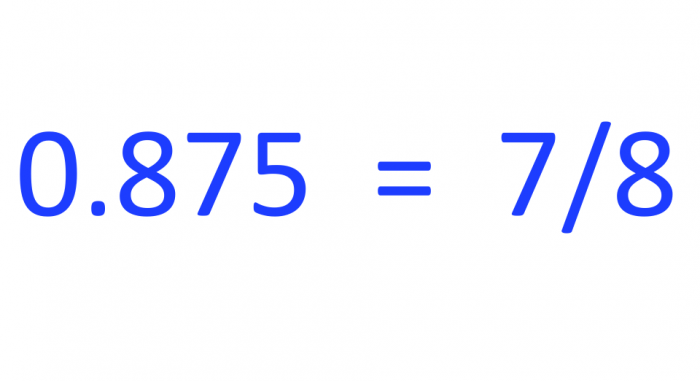 .875 as fraction