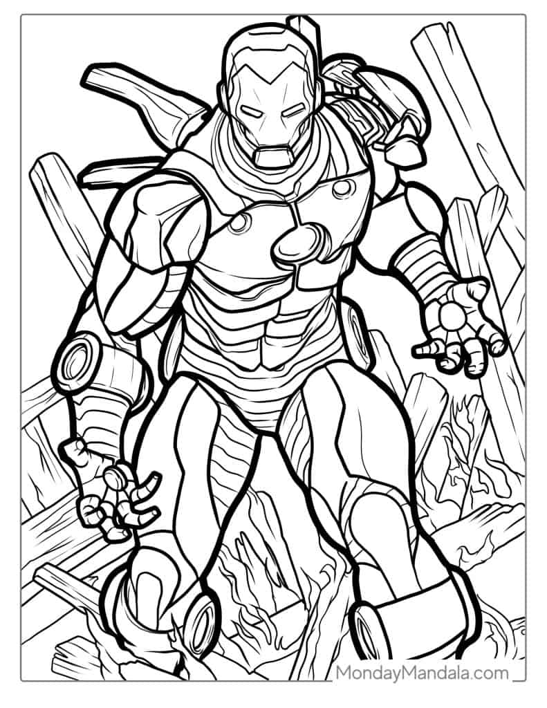 coloring pages of iron man