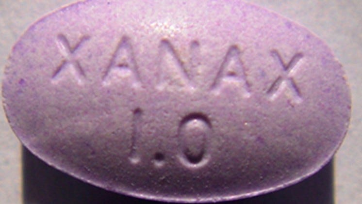 purple xanax oval