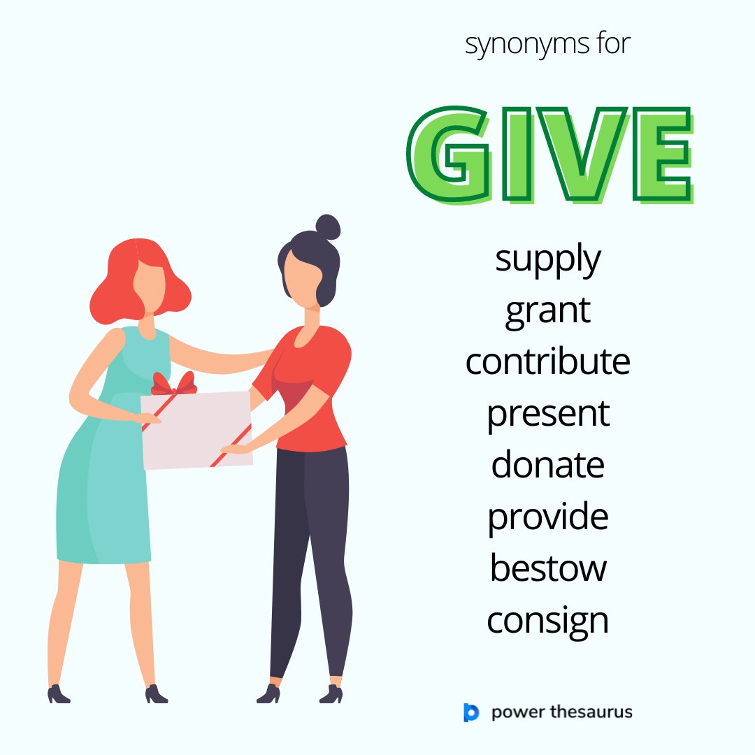 synonym for gives