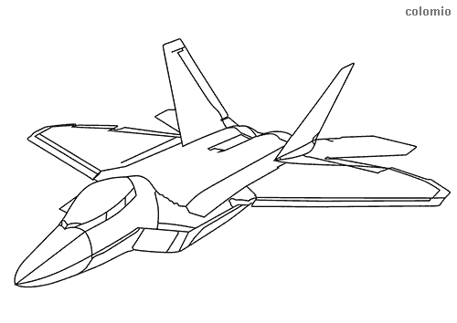 jet airplane coloring pages