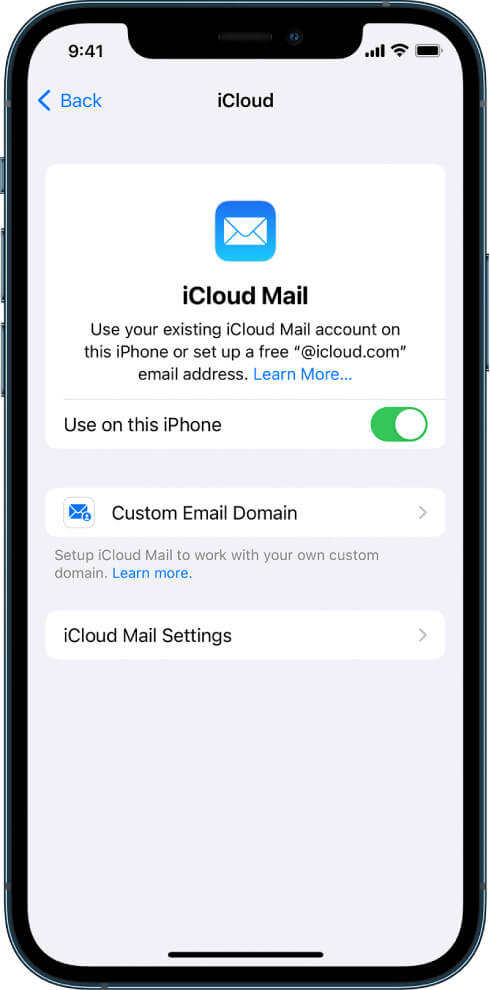 e mail icloud