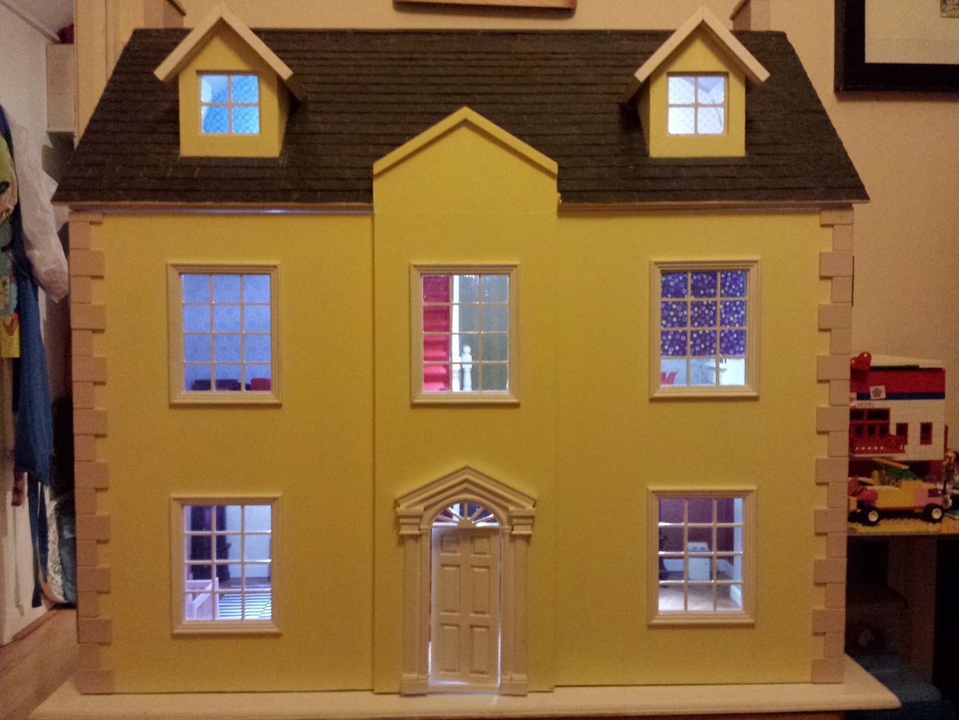 dolls house with lights