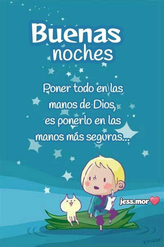 tarjeta de buenas noches y bendiciones