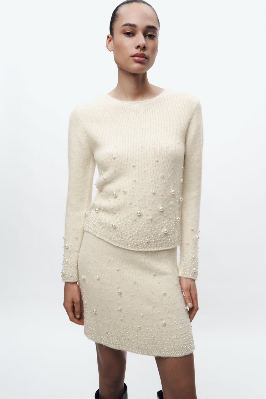 zara cream jumper